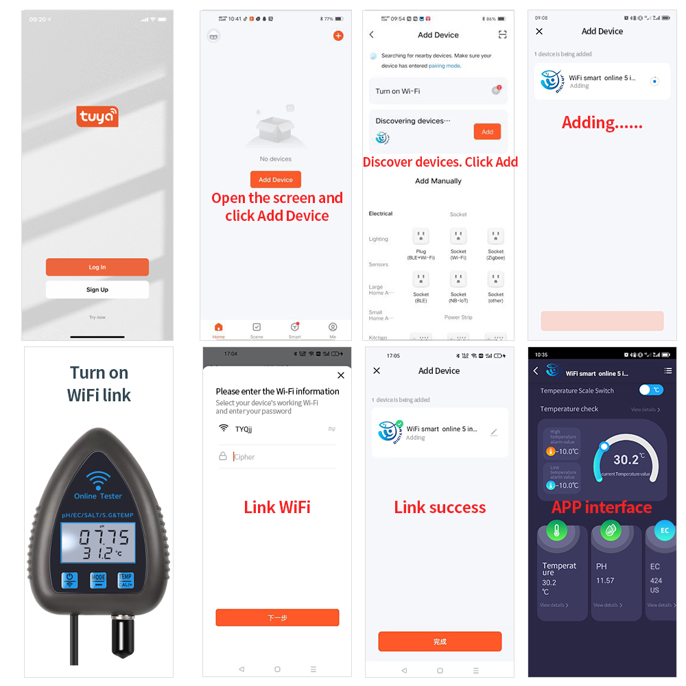 Tuya WiFi 5 in 1 Water Quality - Marine Aquarium Water Analyzer recension och pris