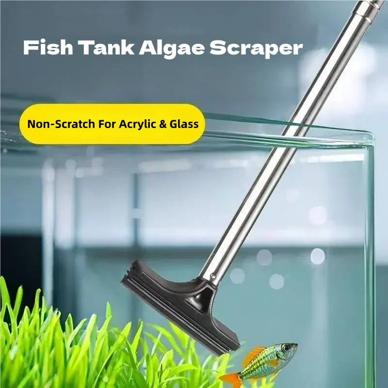 Telescopic Aquarium Algae Scra - Marine Aquarium Glass Scraper recension och pris