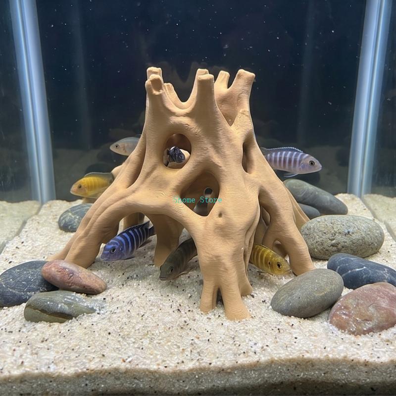 Natural Root Cave Fish Hideout - Aquarium Marine Rock recension och pris