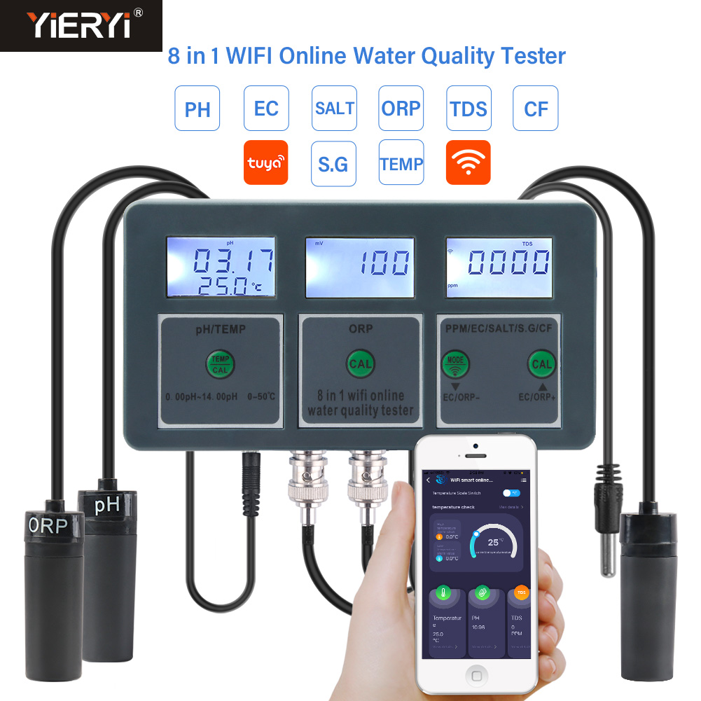 WiFi Tuya Smart PH Meter Data  - Marine Aquarium Water Analyzer recension och pris