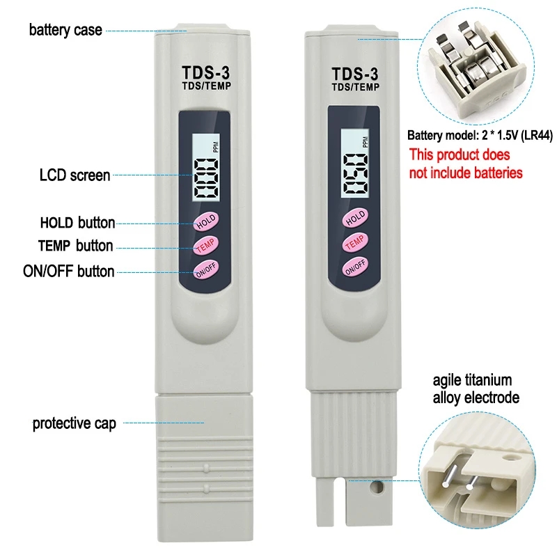 1/3 Pcs Portable LCD Digital T - Marine Aquarium Water Analyzer recension och pris