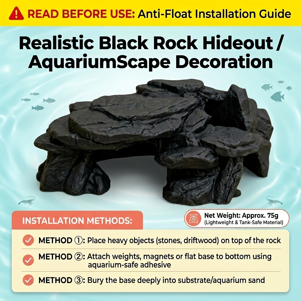 PLA Cave Aquarium Hidden Fish  - Aquarium Marine Rock recension och pris