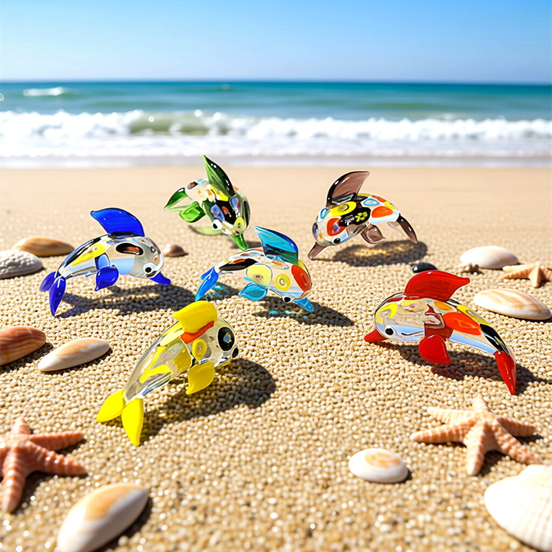 Colorful Miniature Glass Dolph - Marine Aquarium Europe recension och pris