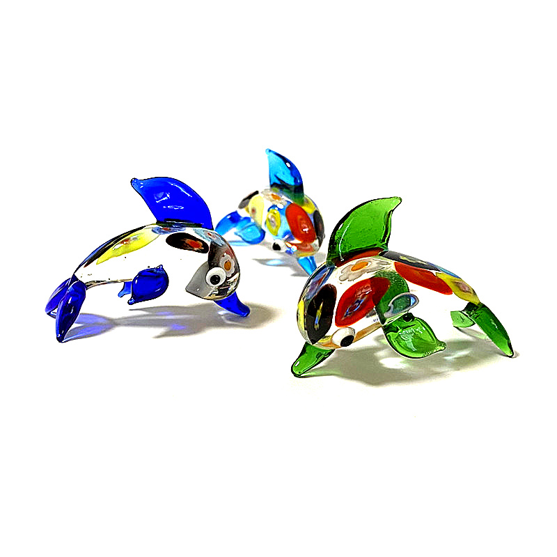 Colorful Miniature Glass Dolph - Marine Aquarium Europe recension och pris