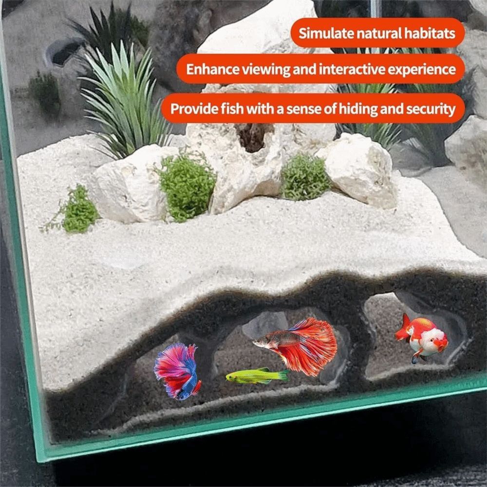 Funny 3D Printing Gravel Tunne - Aquarium Marine Rock recension och pris