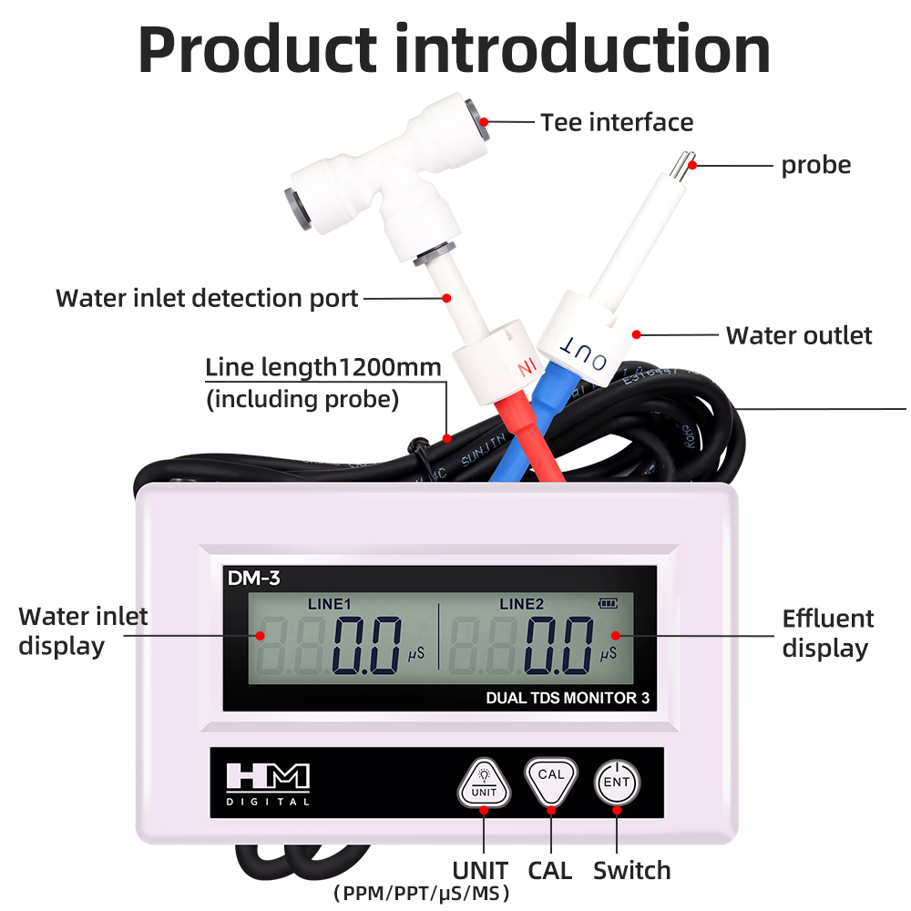 HM DM3 Online TDS EC Water Qua - Marine Aquarium Water Analyzer recension och pris
