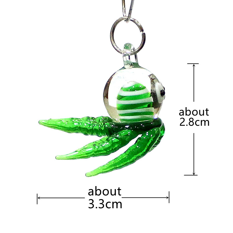 Miniature Octopus Glass Charm  - Marine Aquarium Europe recension och pris