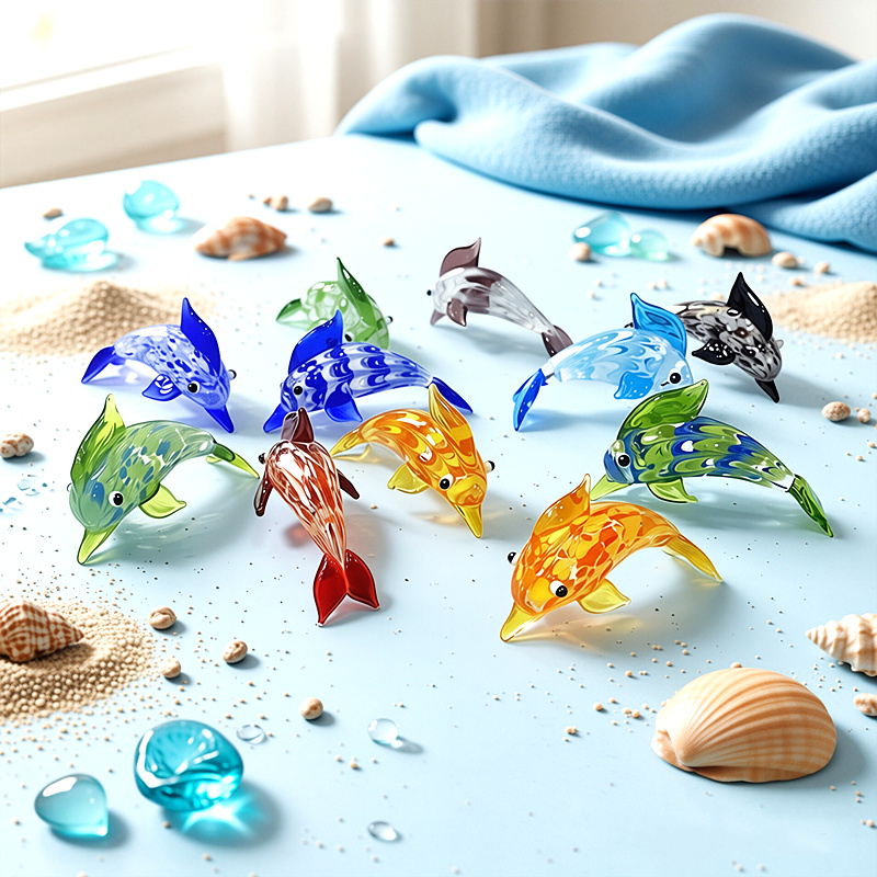 Handmade Mini Glass Dolphin Fi - Marine Aquarium Europe recension och pris