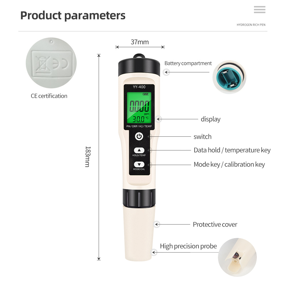 4/3/2 in 1 Optional PH ORP H2  - Marine Aquarium Water Analyzer recension och pris