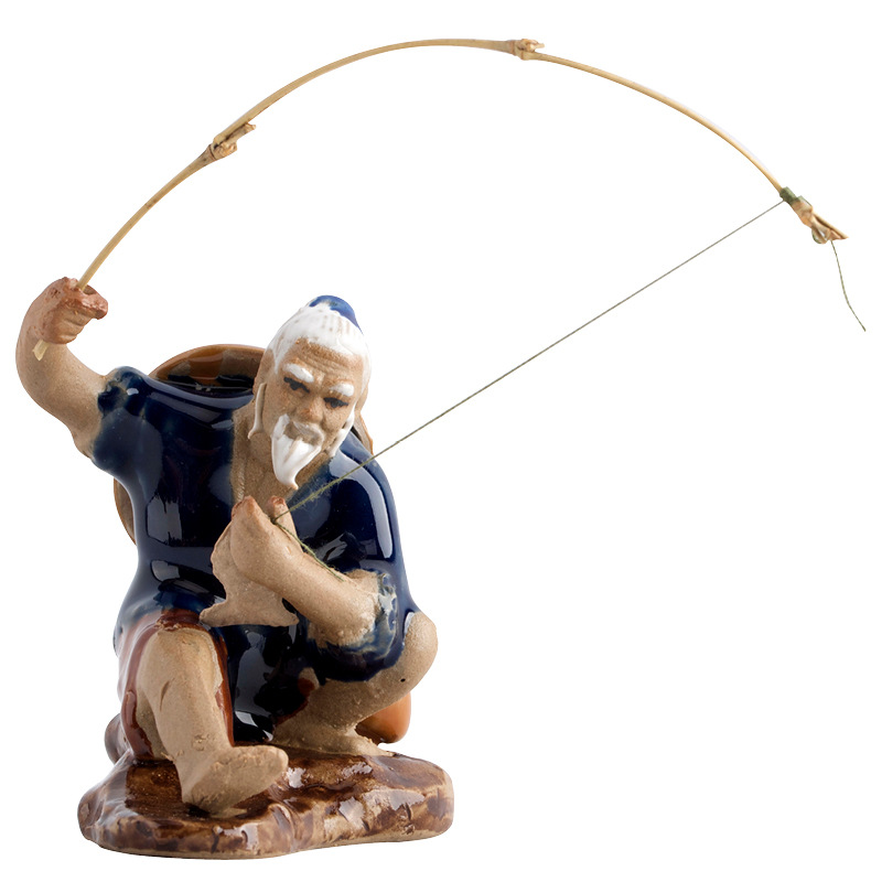 Ceramics Fisherman Boat Figuri - Aquarium Marineland recension och pris