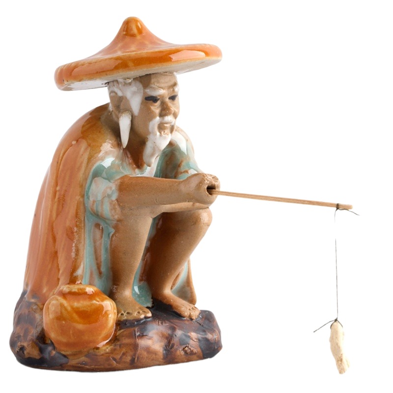 Ceramics Fisherman Boat Figuri - Aquarium Marineland recension och pris