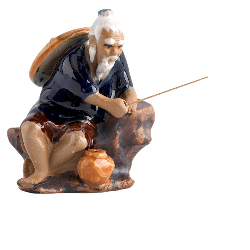 Ceramics Fisherman Boat Figuri - Aquarium Marineland recension och pris