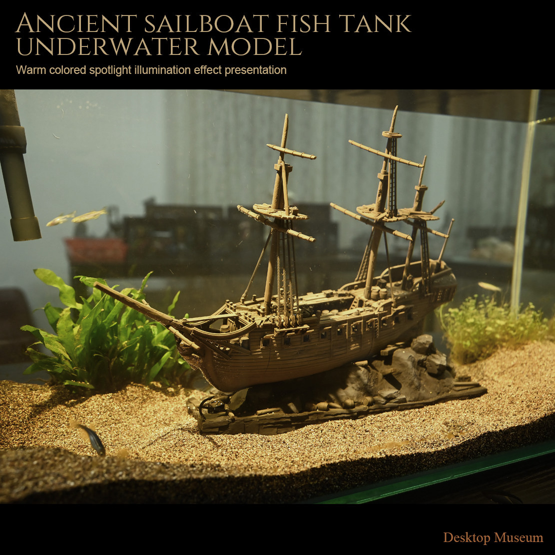 290mm Sailing Ship Aquarium De - Marine Aquarium Epoxy recension och pris